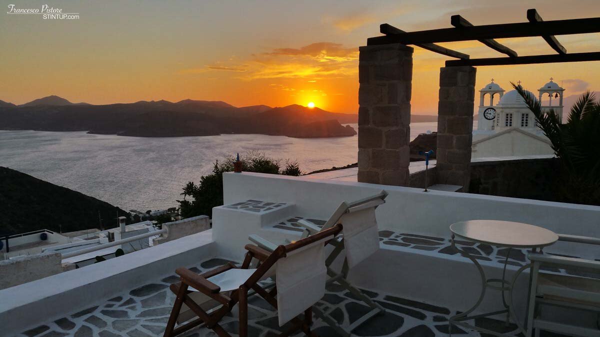 Tramonto dalle camere dei Chaido Studios