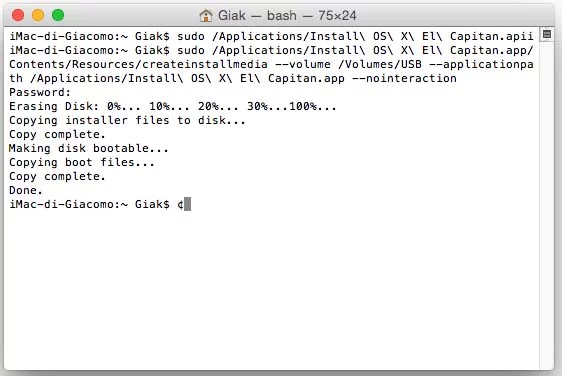Installazione di Sierra nella USB completata | Thanks to Insanelymac