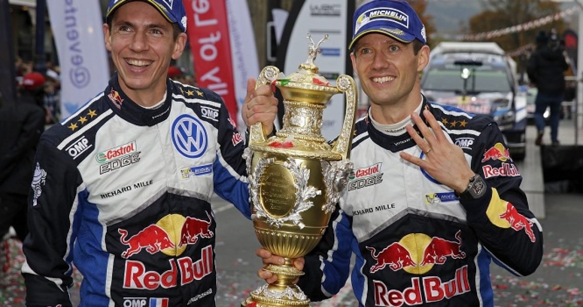 Ogier e Ingrassia festeggiano il quarto mondiale piloti con VW