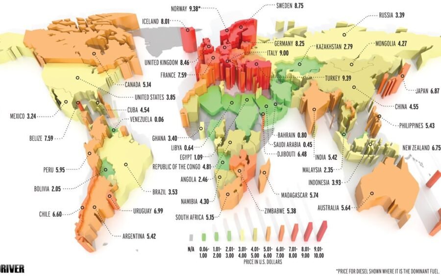Global Gouging Fuel Prices Around the World 1280