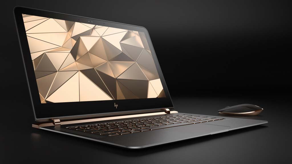 HP Spectre 13.3 right facing paired with wireless mouse jpeg