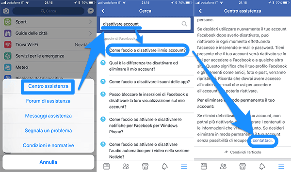 Come cancellarsi da Facebook in maniera permanente o temporanea 7 come cancellarsi da Facebook