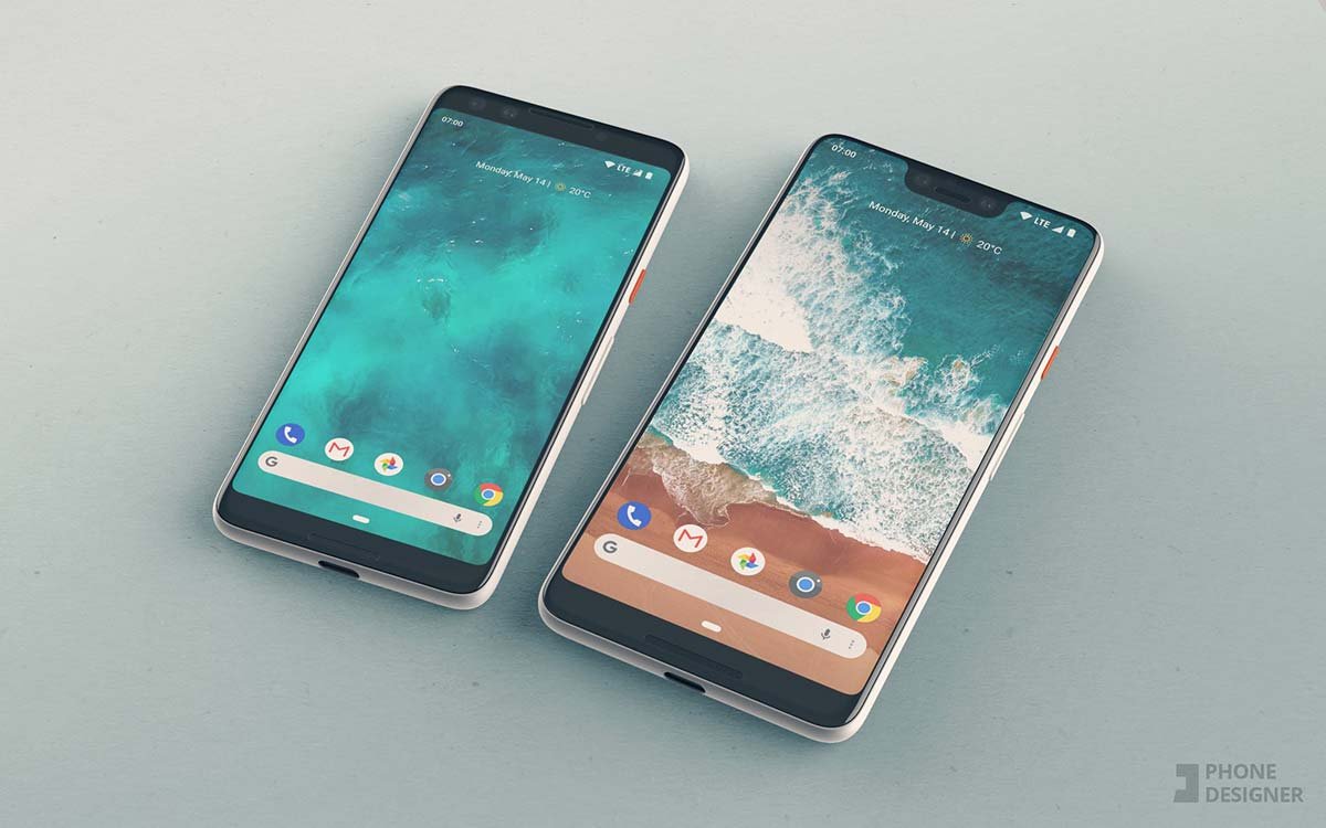 Pixel 3 e Pixel 3XL con il notch in queste immagini concept 2 Pixel 3