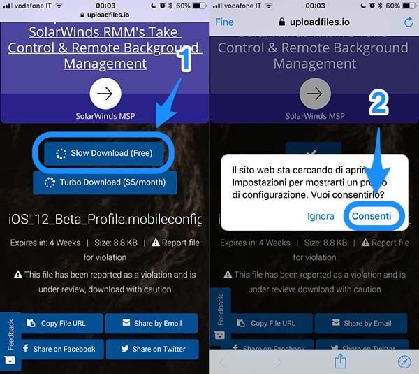 Come installare iOS 12