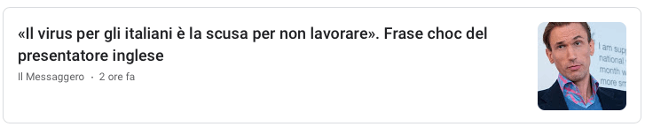 Coronavirus, "Una scusa per gli italiani per non fare niente" dice Jessen 2 Schermata 2020 03 13 alle 23.26.02