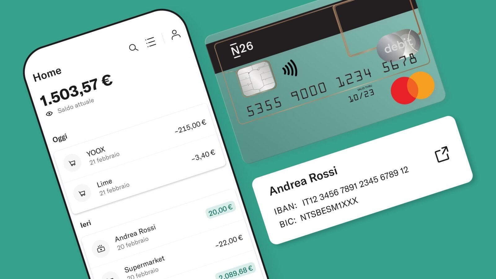 n26 iban italiano