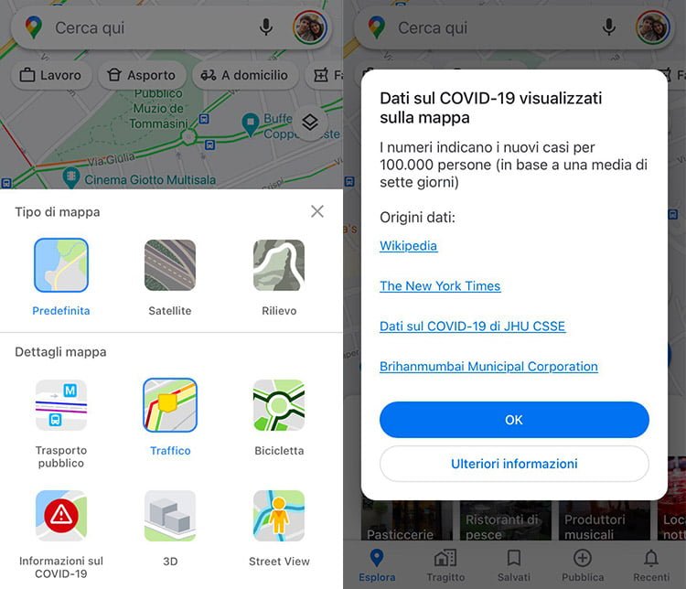 Google Maps Covid-19: focolai mostrati nell'app in rosso 2 Google Maps Covid-19
