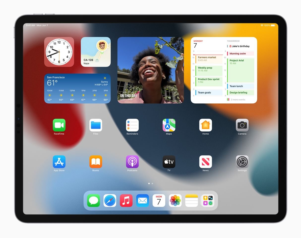 WWDC 2021, Apple presenta iOS 15, iPadOS 15 macOS Monterey e watchOS 8. HomePod Mini in Italia 10 Apple iPadPro iPadOS15 springboard widgets 060721 result 1