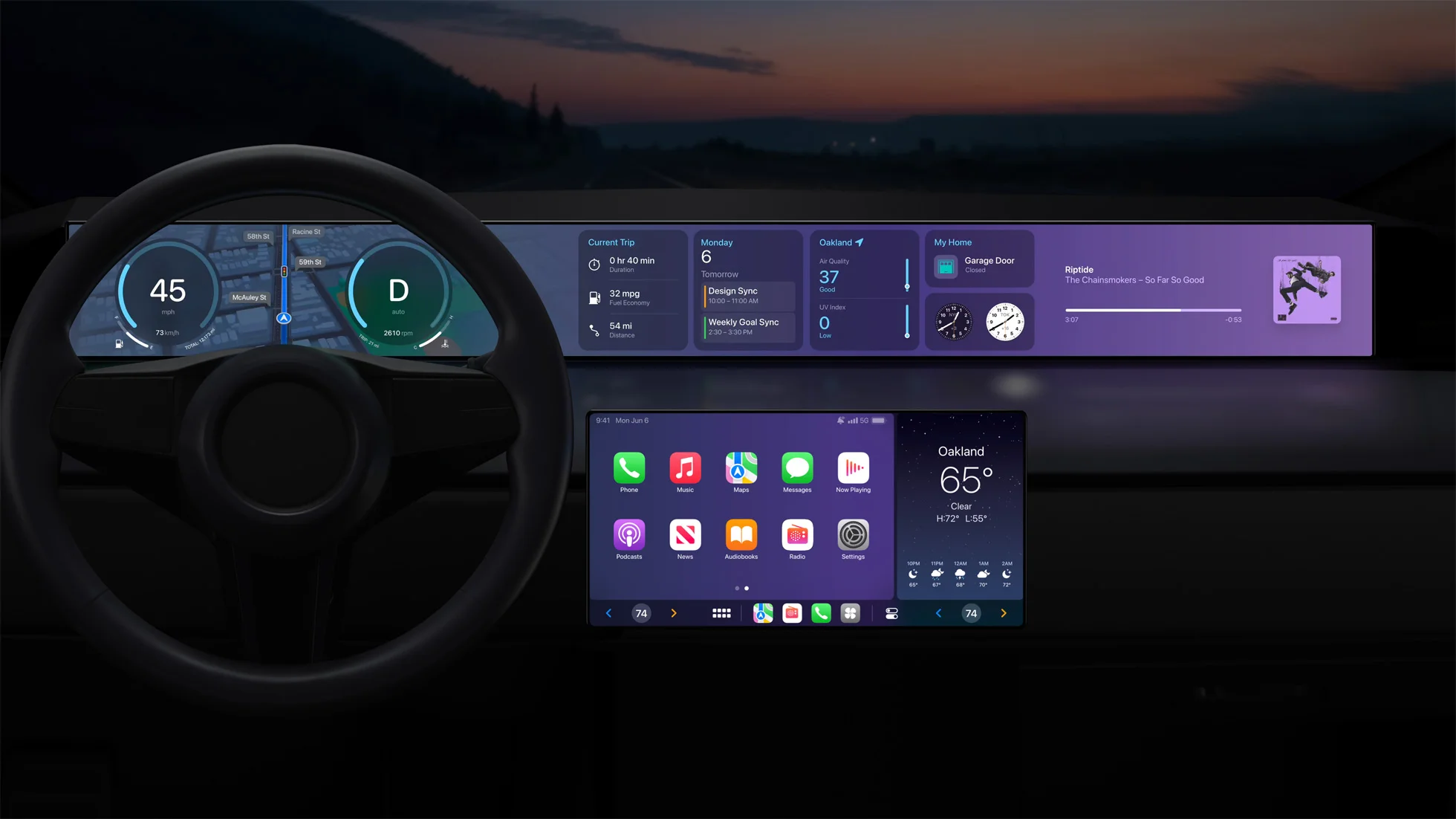 Apple presenta iOS 16, con una nuova schermata di blocco personalizzabile 3 CarPlay è tutto nuovo con iOS 16