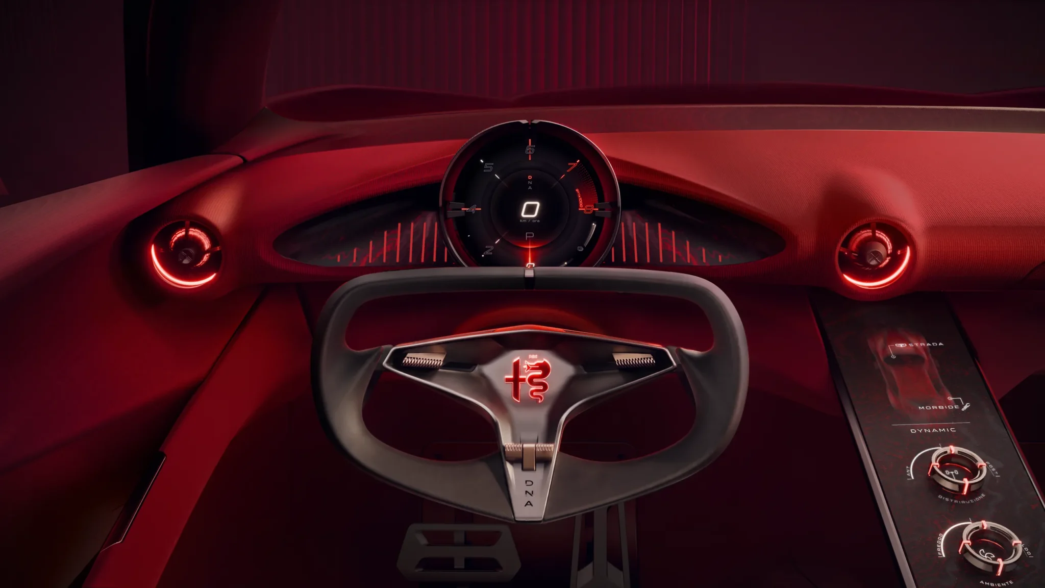 alfa romeo cuorerosso plancia cannocchiale singolo