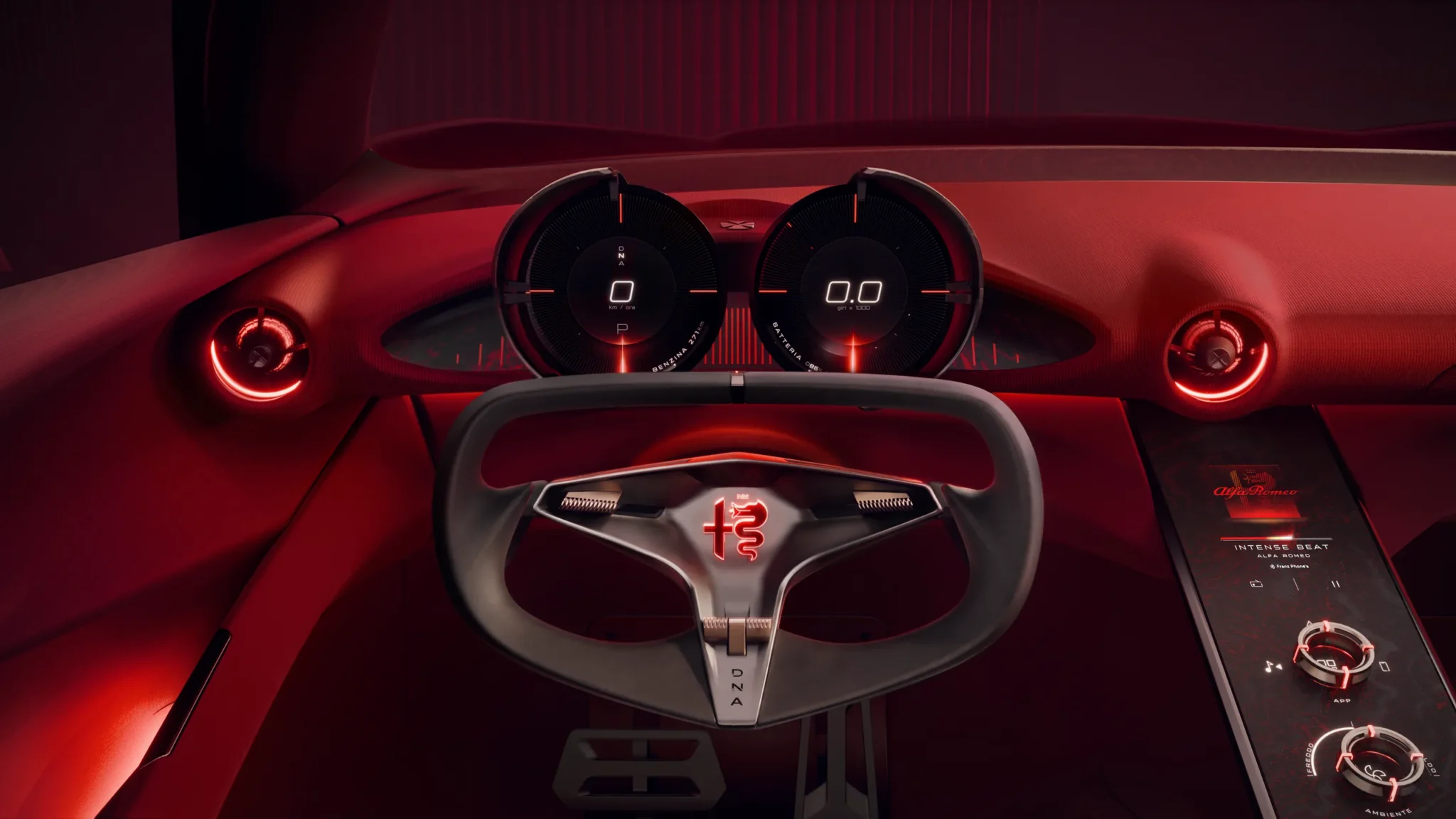 alfa romeo cuorerosso plancia doppio cannocchiale