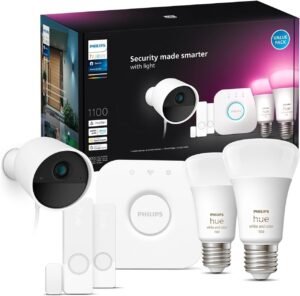 Philips Hue Secure Starter Kit, Con telecamera, sensori e lampadine 2 offerta 36232
