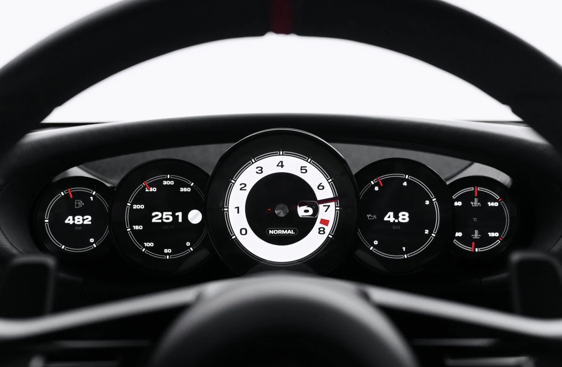 porsche mission s strumentazione cinque quadranti